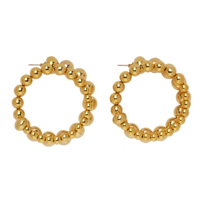 Shop Simon Miller Gold Ram Hoop Earrings In 40005 Gold