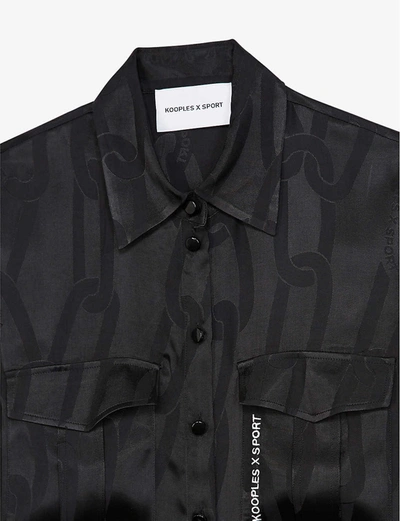 Shop The Kooples Sport Chain-link Jacquard Crepe Shirt