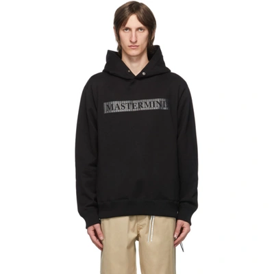 Shop Mastermind Japan Mastermind World Black Monogram Foam Print Hoodie