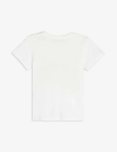 Shop Gucci White Logo-print Cotton T-shirt 3-36 Months 36 Months