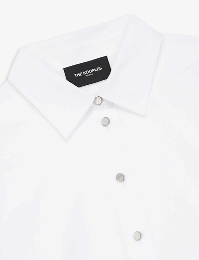 Shop The Kooples Puff-sleeve Cotton Shirt In Whi01