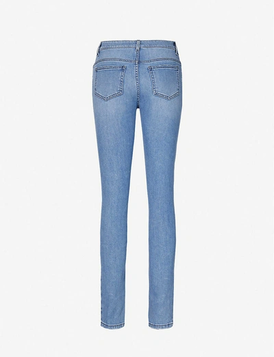 Shop Moschino Skinny High-rise Jeans In Blue