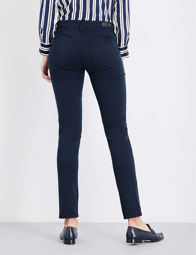Shop Ag Prima Cigarette Mid-rise Jeans, Size: 24, Midnight Navy