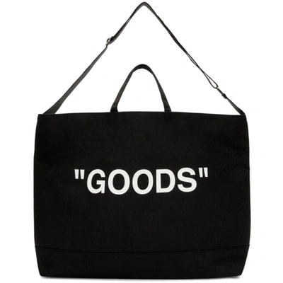 Shop Off-white Black Quote Tote In Black/white