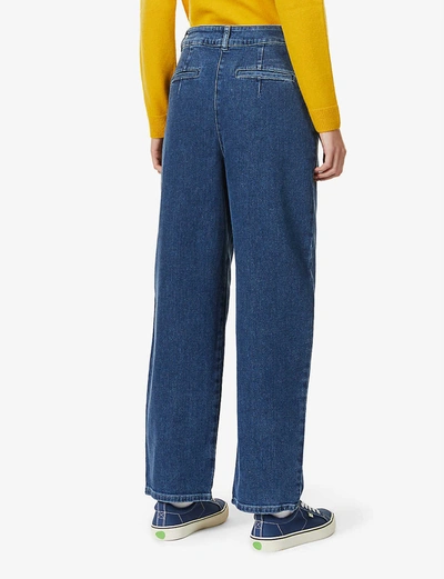 Shop Benetton High-rise Relaxed Stretch-denim Jeans