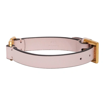 Shop Valentino Pink  Garavani Vlogo Bracelet In 16q Pinkqua