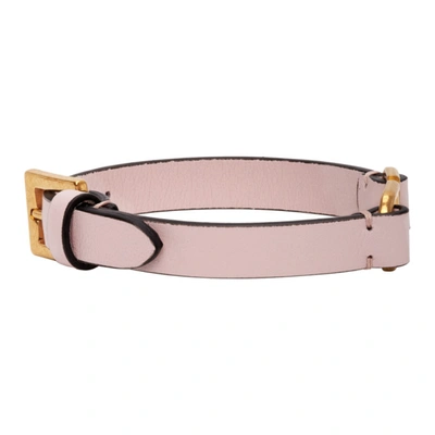 Shop Valentino Pink  Garavani Vlogo Bracelet In 16q Pinkqua