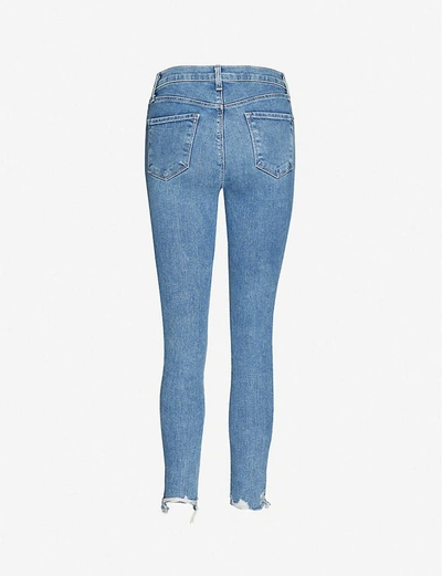 Shop J Brand Alana Skinny High-rise Stretch-denim Jeans In Project Destruct