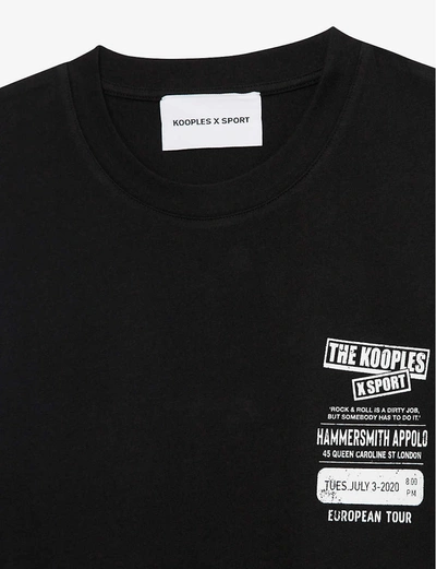 Shop The Kooples Sport Logo-print Cotton-jersey T-shirt In Bla01
