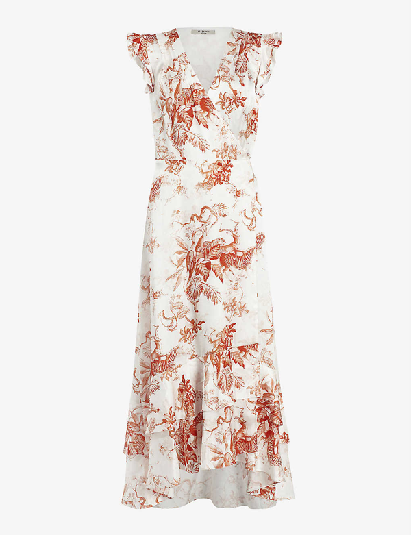 satin silk midi dress