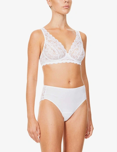 Hanro Moments Stretch-lace Maxi Briefs In White
