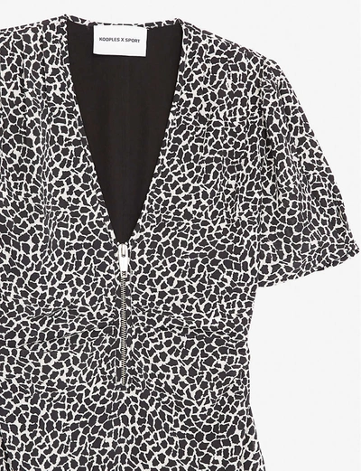 Shop The Kooples Sport Leopard-print Crepe Dress