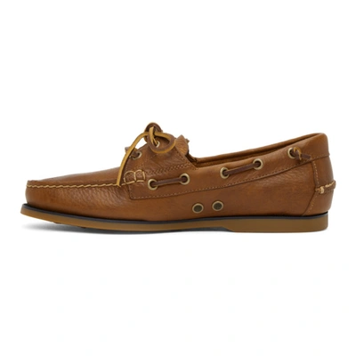 Shop Polo Ralph Lauren Brown Boat Shoe Loafers In Polo Tan