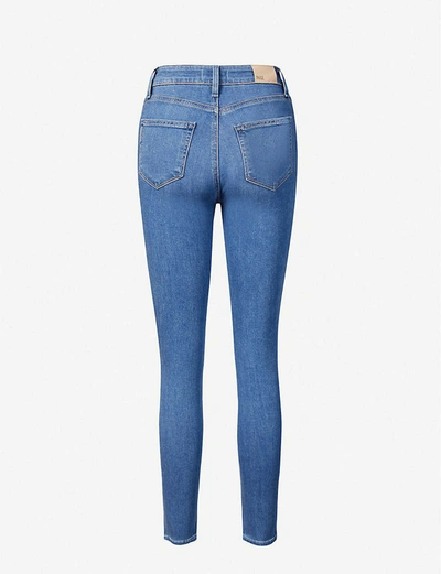Shop Paige Hoxton Ankle Skinny High-rise Jeans In Demilo