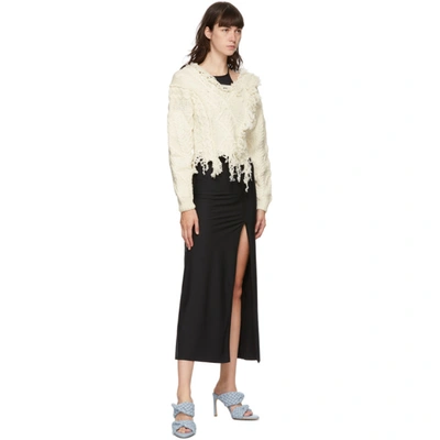 Shop Ottolinger Off-white Wool Deconstructed Sweater In Cream