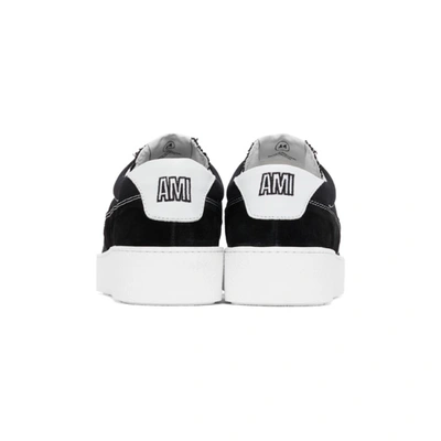 Shop Ami Alexandre Mattiussi Black Ami De Coeur Low-top Sneakers In 001 Black