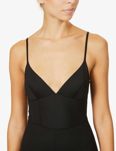 Shop Ernest Leoty Ilona V-neck Stretch-woven Body In Black