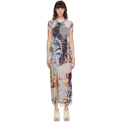 Shop Ottolinger Ssense Exclusive Multicolor Mesh Maxi Dress In Ssenseprint