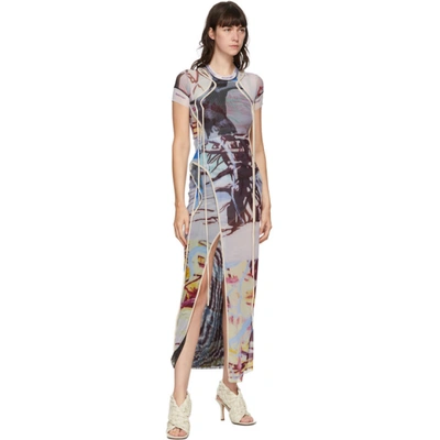 Shop Ottolinger Ssense Exclusive Multicolor Mesh Maxi Dress In Ssenseprint