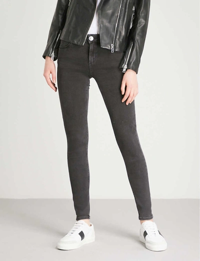 Shop Sandro Womens Black Skinny Mid-rise Jeans