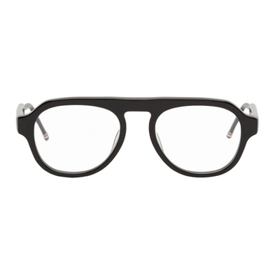 Shop Thom Browne Black Round Tbx416 Glasses