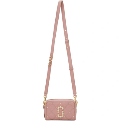 Shop Marc Jacobs Pink The Quilted Softshot Pearl 17 Bag In 663 Pink Ro