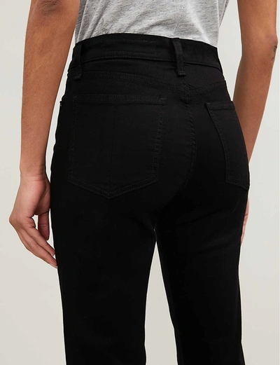 Shop Rag & Bone Nina Cropped Straight-leg Mid-rise Jeans In No+fade+black