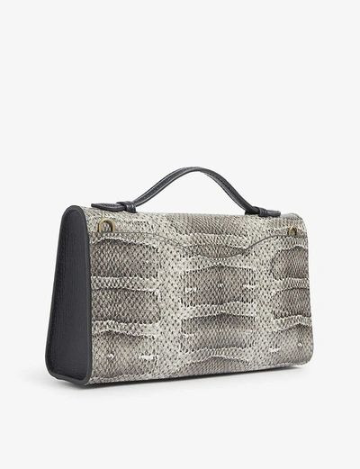 Shop Anya Hindmarch Snake-print Mini Postbox Bag In Natural