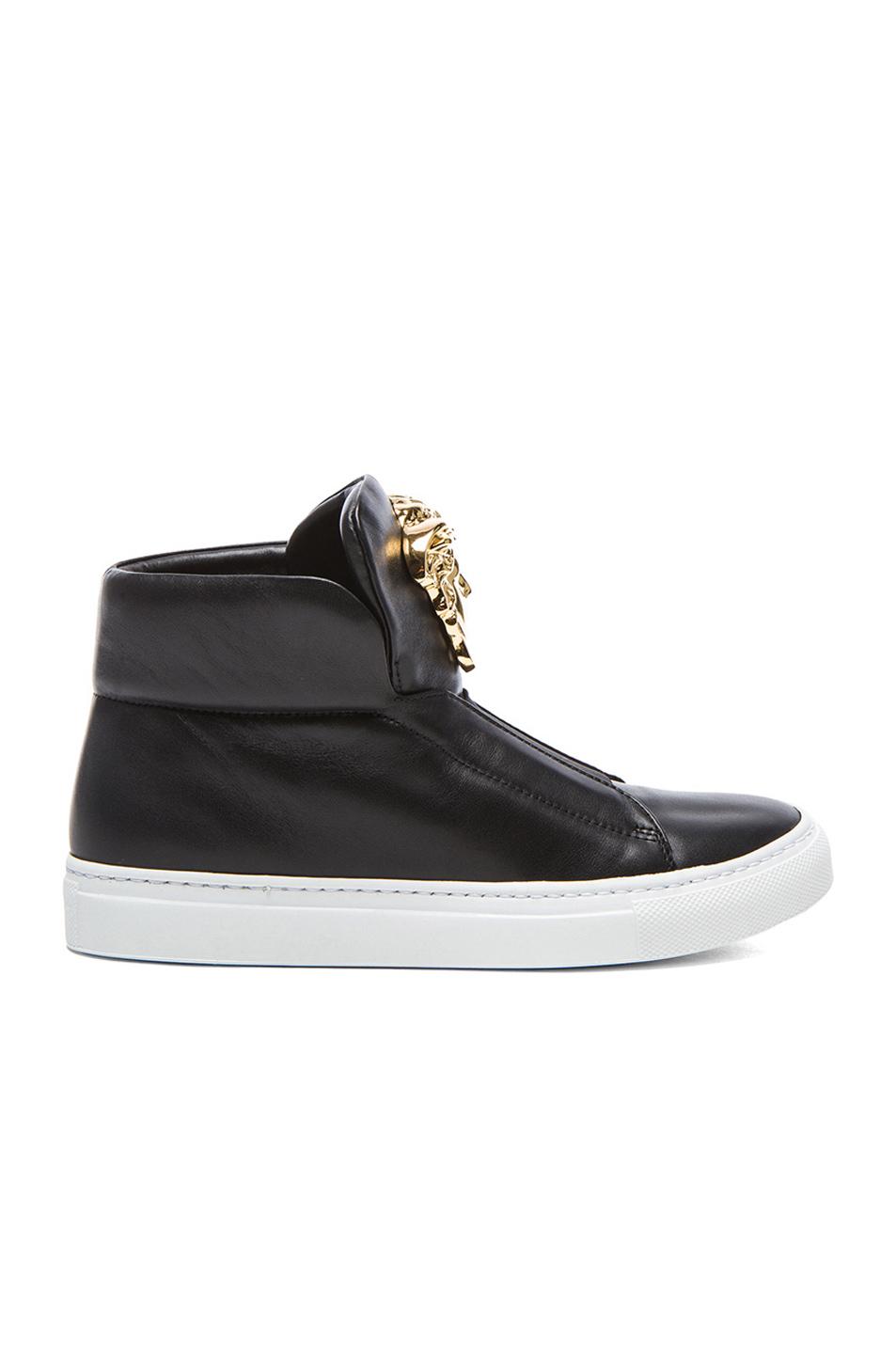 versace medusa gold trim sneakers