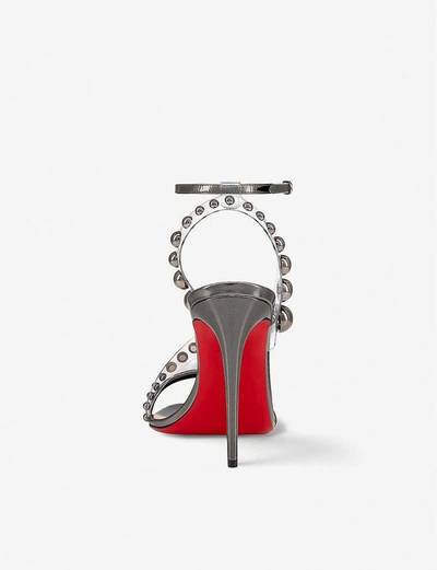 Shop Christian Louboutin Corinetta 100 Specchio/pvc Gun Metal/gun In Gun Metal/gun Metal