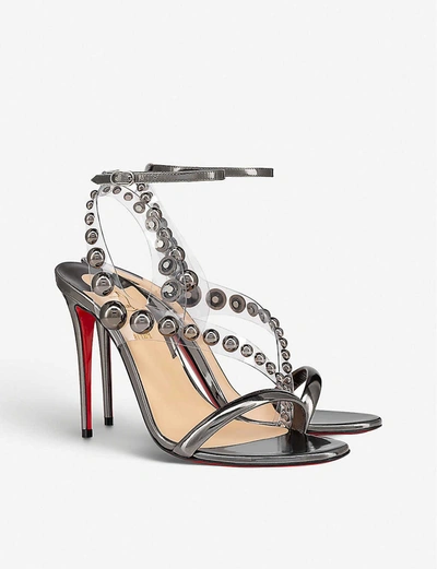 Shop Christian Louboutin Corinetta 100 Specchio/pvc Gun Metal/gun In Gun Metal/gun Metal