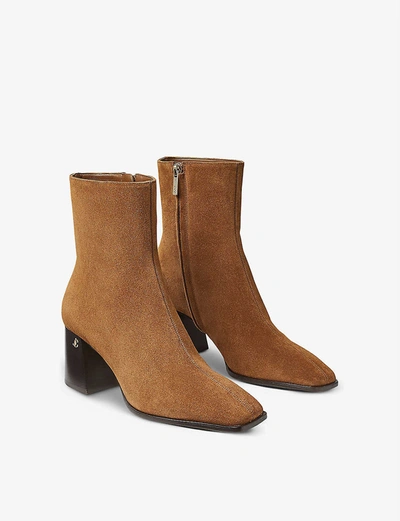Shop Jimmy Choo Womens Clove Byelle 65 Suede Ankle Boots 8