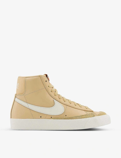 Shop Nike Blazer 77 Leather Trainers In Canvas+white+canvas+hype