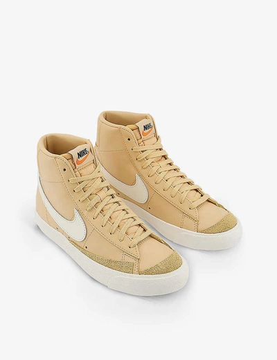 Shop Nike Blazer 77 Leather Trainers In Canvas+white+canvas+hype