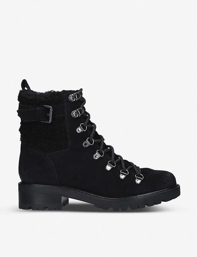 Shop Sam Edelman Tenlee Shearling Hiking Boots In Black