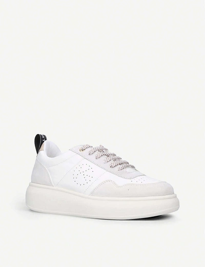 Shop Kg Kurt Geiger Lydia Faux-leather Trainers In Nude