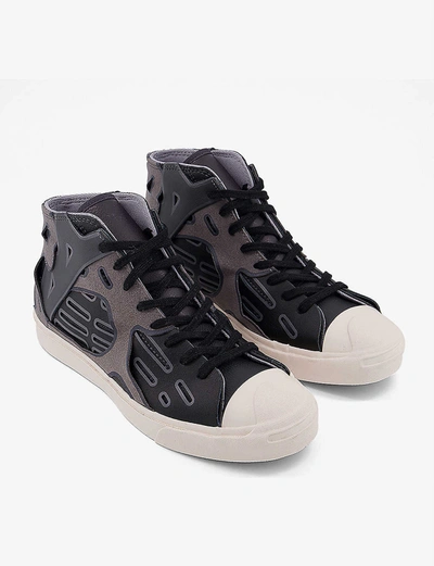 Shop Converse Feng Chen Wang Jack Purcell Leather Trainers In Feng+chen+wang+black