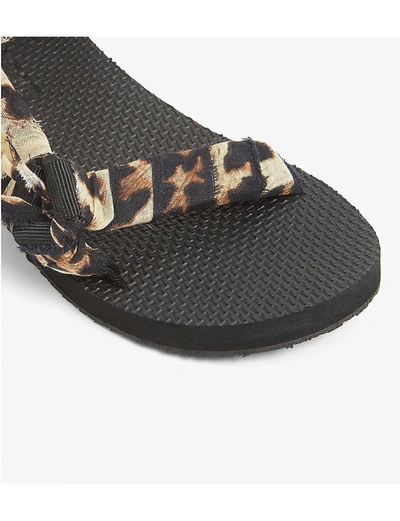 Shop Arizona Love Trekky Leopard-print Woven Sandals In Leopard Print