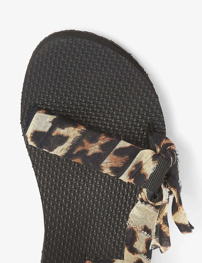 Shop Arizona Love Trekky Leopard-print Woven Sandals In Leopard Print