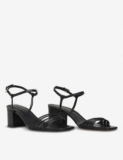 Shop Whistles Roya Low-heeled Leather Sandals In Black