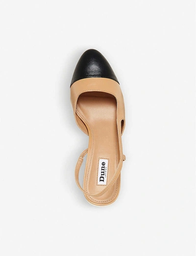 Shop Dune Croft Leather Slingback Courts