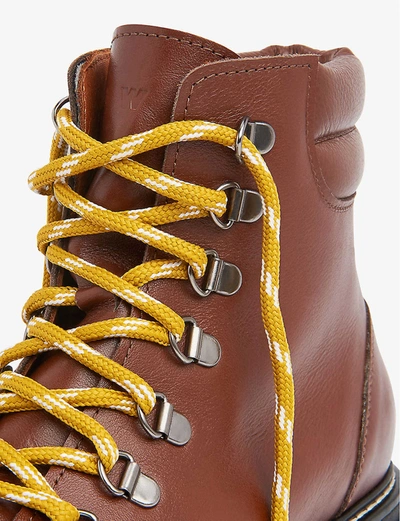 Shop Whistles Womens Tan Amber Lace Up Leather Hiking Boots 8