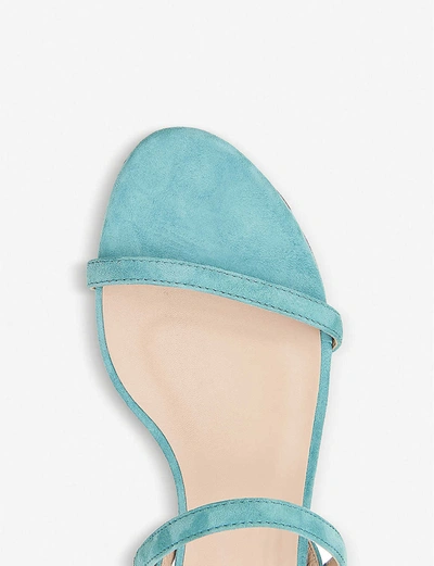 Shop Lk Bennett River Slingback Suede Sandals In Blu-light+blue