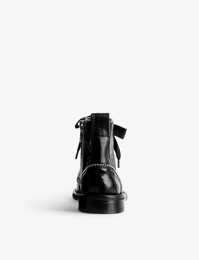 Zadig & Voltaire Laureen Roma Studded Leather Ankle Boots