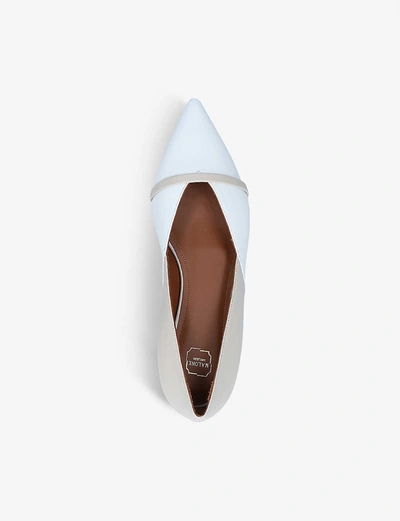 Shop Malone Souliers Colette Leather Flats In White