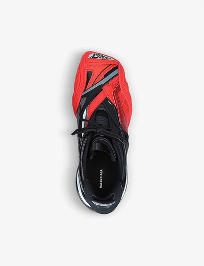 Shop Balenciaga Men's Tyrex Mesh And Rubber Mid-top Trainers