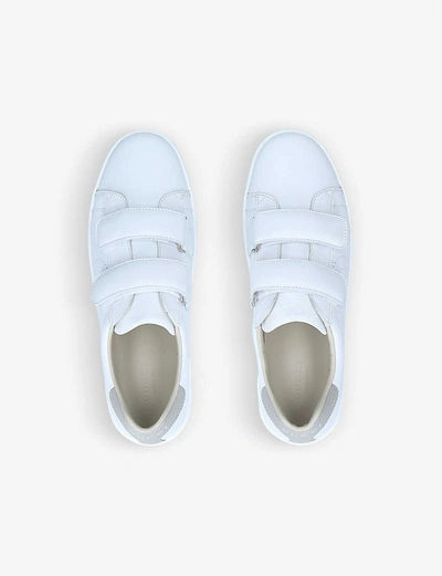 Shop Gucci New Ace Leather Trainers 4-9 Years In White