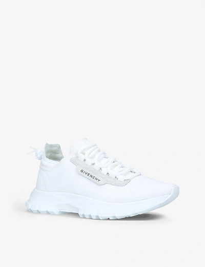 Shop Givenchy Spectre Panelled Woven And Leather Low-top Trainers In White
