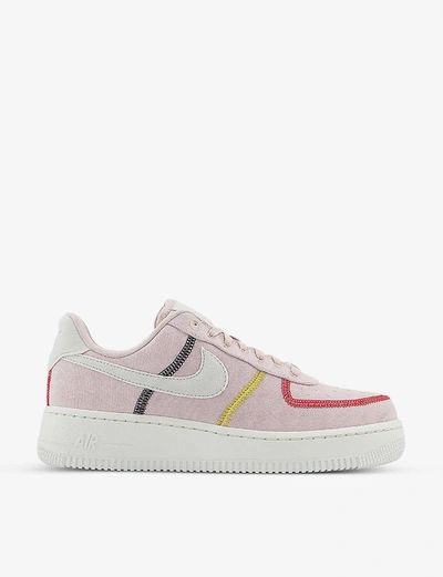 Shop Nike Air Force 1 '07 Canvas Low-top Trainers In Red+summit+white+citron