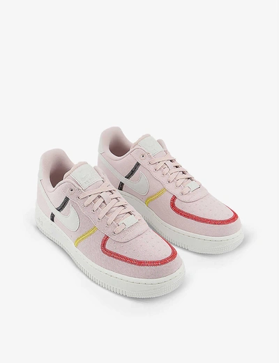 Shop Nike Air Force 1 '07 Canvas Low-top Trainers In Red+summit+white+citron